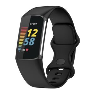 Fitbit Charge 5 & 6 Silicone Strap in Black