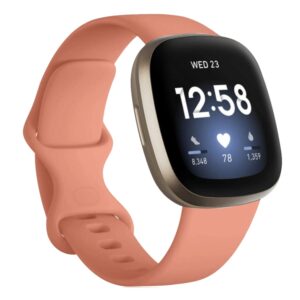 Fitbit Sense 1 & 2 Versa 3 & 4 Silicone Strap in Peach