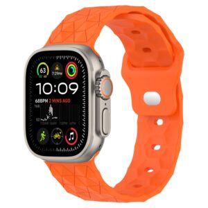 Silicone Solid Colour Watch Band in Orange