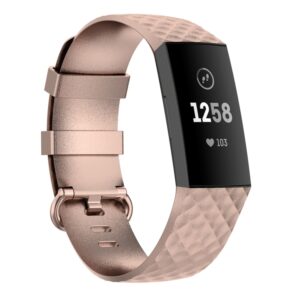 Fitbit Charge 3 & 4 Silicone Strap in Rose Gold