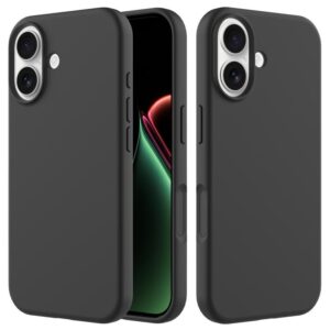 iPhone 17 Solid Colour Silicone Phone Case in Black