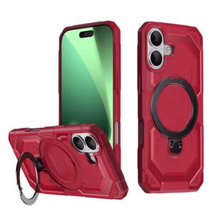 iPhone 17 Frosted MagSafe Holder Phone Case in Red