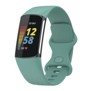 Fitbit Charge 5 & 6 Silicone Strap in Pine Green