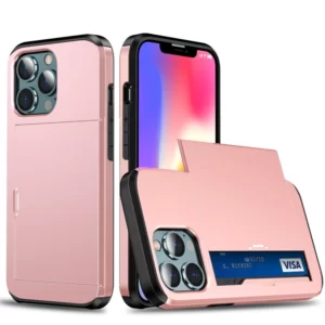 iPhone 11 - Card Holder Slide Case in Rose Gold