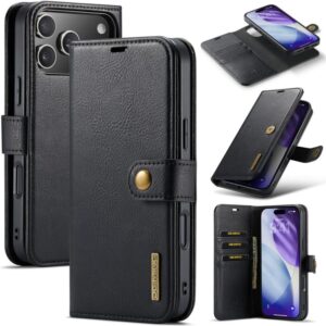 iPhone 17 Pro Leather Detachable Case in Black