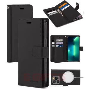 iPhone 12 & 12 Pro Wallet Case Holds 9 Cards in Black